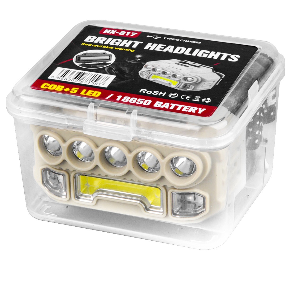 Inventario patente inducción agitando COB faro USB al aire libre carga de larga duración litio eléctrico montar noche correr luz fuerte faro