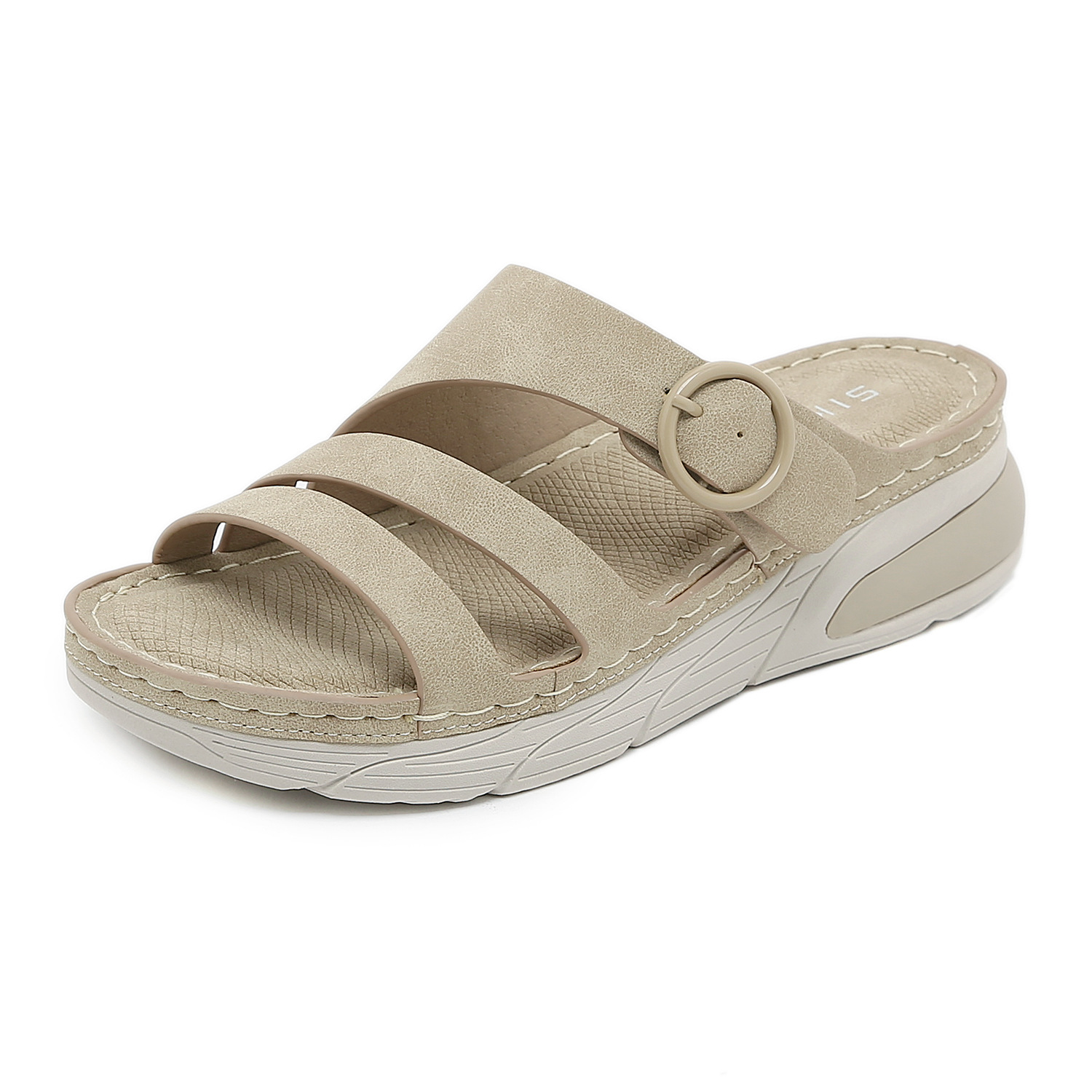 X8275 - 4 nuevo 2025MD zapatillas ligeras deportivas casuales cómodas con suela gruesa velcro de sutura zapatos de mujer grande