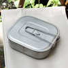 A generation of fat Pure titanium Bento Box Lunch box outdoors household Titanium Lunch box Camp Picnic tableware Cooking utensils