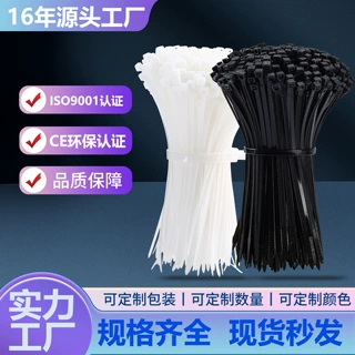 厂家批发自锁式尼龙扎带3*100*4*150*5*200*8*塑料扎线带捆绑束线