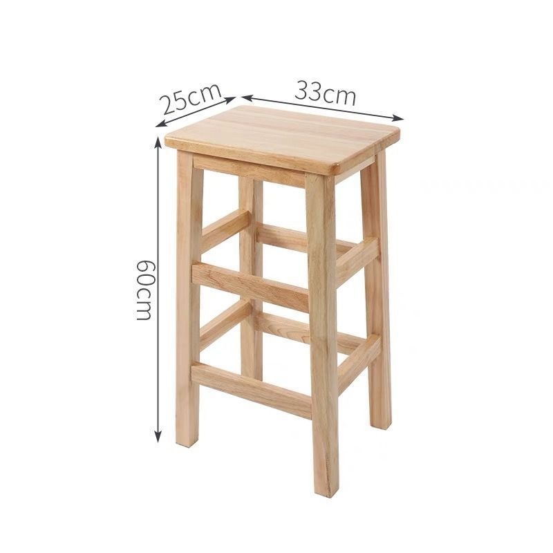 Fábrica directa taburete cuadrado de madera sólida taburete cuadrado moderno simple sala de estar taburete de comedor escuela hospital taburete de madera