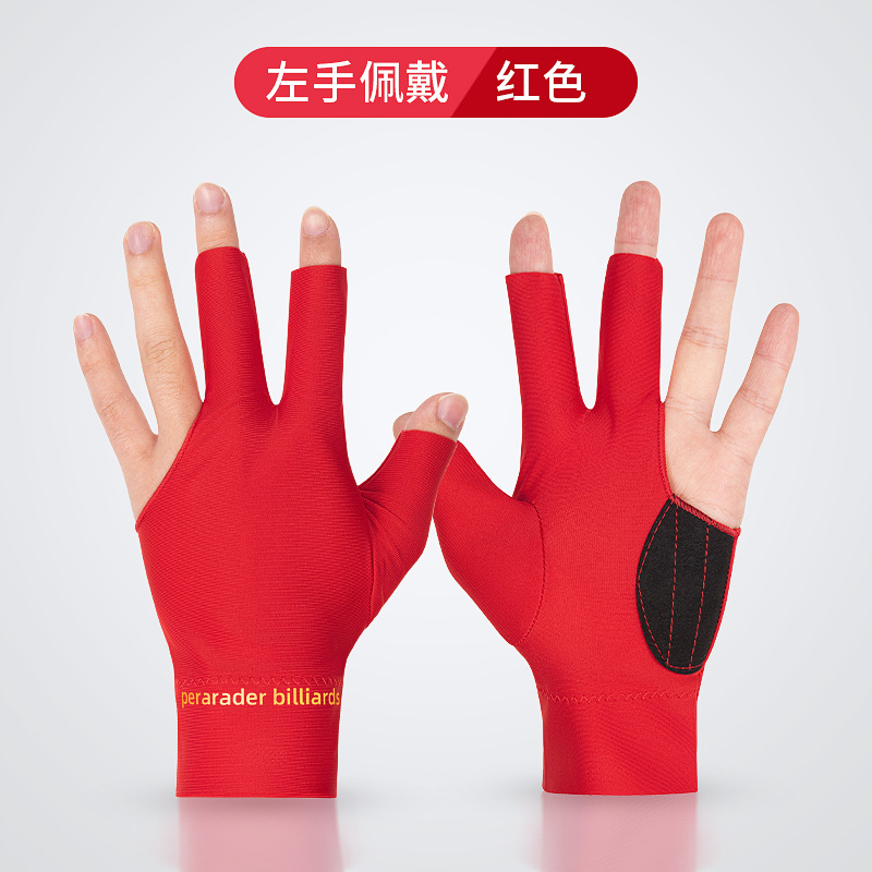 Billiard Gloves (Left)-Red