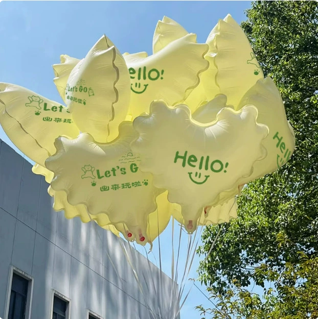 Новогодний рекламный шар в форме сердца для мероприятий и торговых центров, с возможностью нанесения логотипа, алюминиевая пленка, реквизит для дня рождения