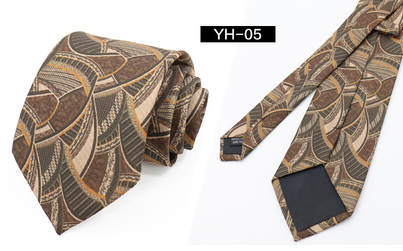 Muška vintage kravata. Moderna poslovna svečana kravata s keper printom s cvjetnim uzorkom_voghion.com
