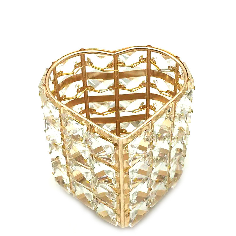 Nordic INS estilo de escritorio decoración maquillaje cepillo Cubo de almacenamiento cubo titular de la pluma de cristal modelo de hierro decoración de la habitación