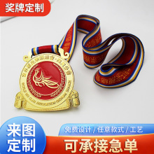 金属奖牌马拉松跑步纪念奖章学校运动会比赛奖牌刻字挂牌纪念荣誉