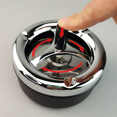 Car ashtray, metal ashtray with lid for home