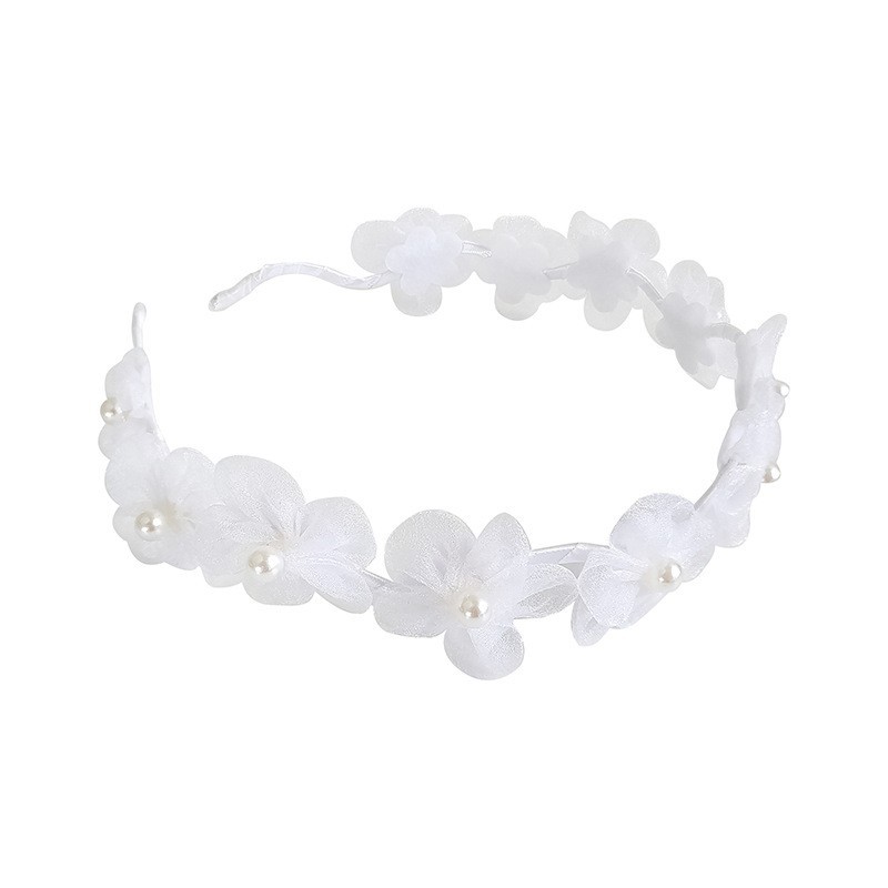 New Korean version of the white headband collection of female net red all hair accessories high head headband summer pearl jewelry wholesale