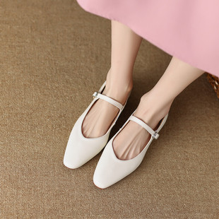 2025���¿�^ƽ�׬������ۆ�Ь��ɫ��ɫţƤ�д�a���mŮЬ