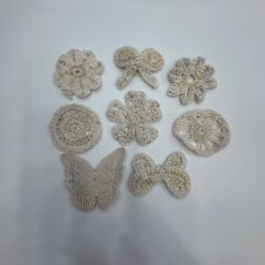 厂家批发 刺绣花边服装辅料DIY布贴机织仿手钩粗棉服饰服装辅料