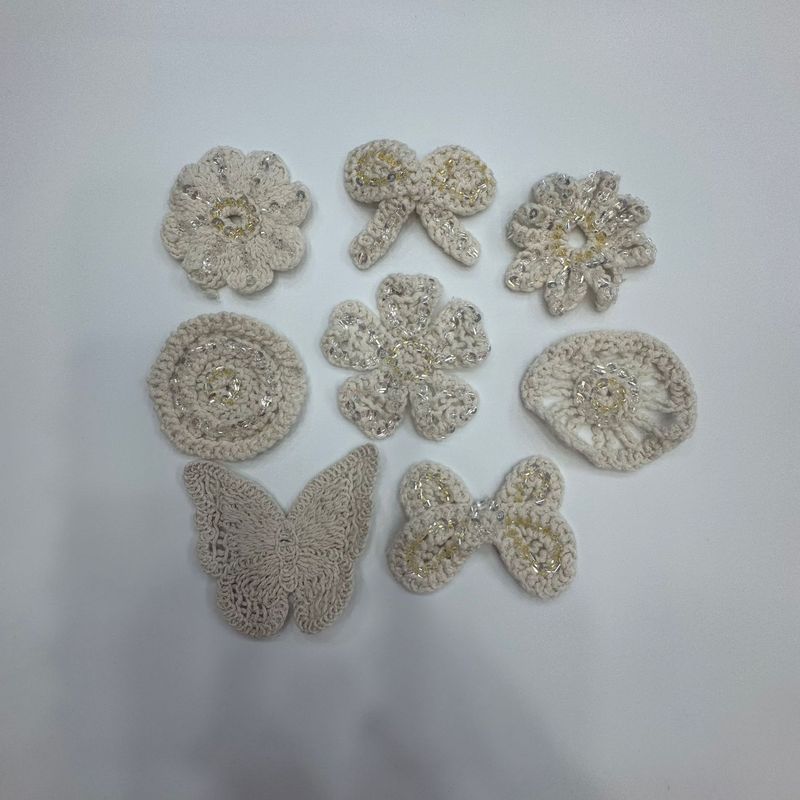 厂家批发 刺绣花边服装辅料DIY布贴机织仿手钩粗棉服饰服装辅料|undefined