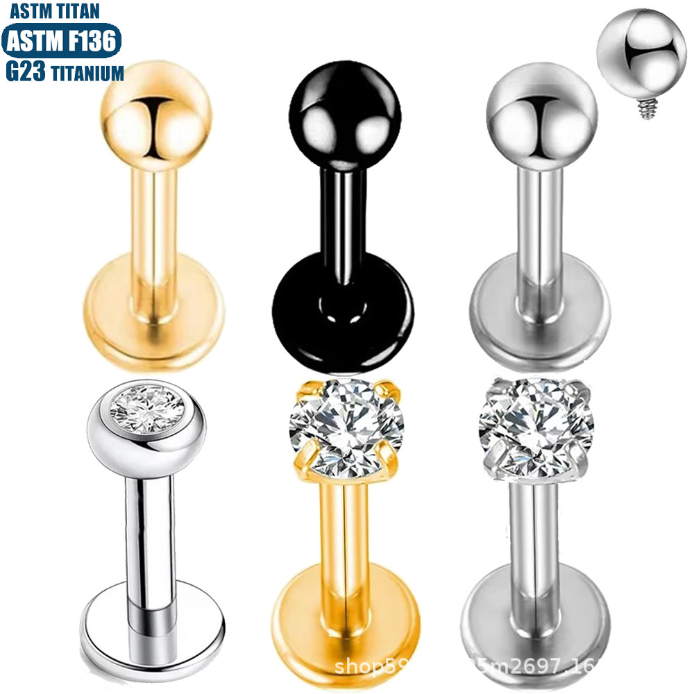 Metal lip piercing, earrings