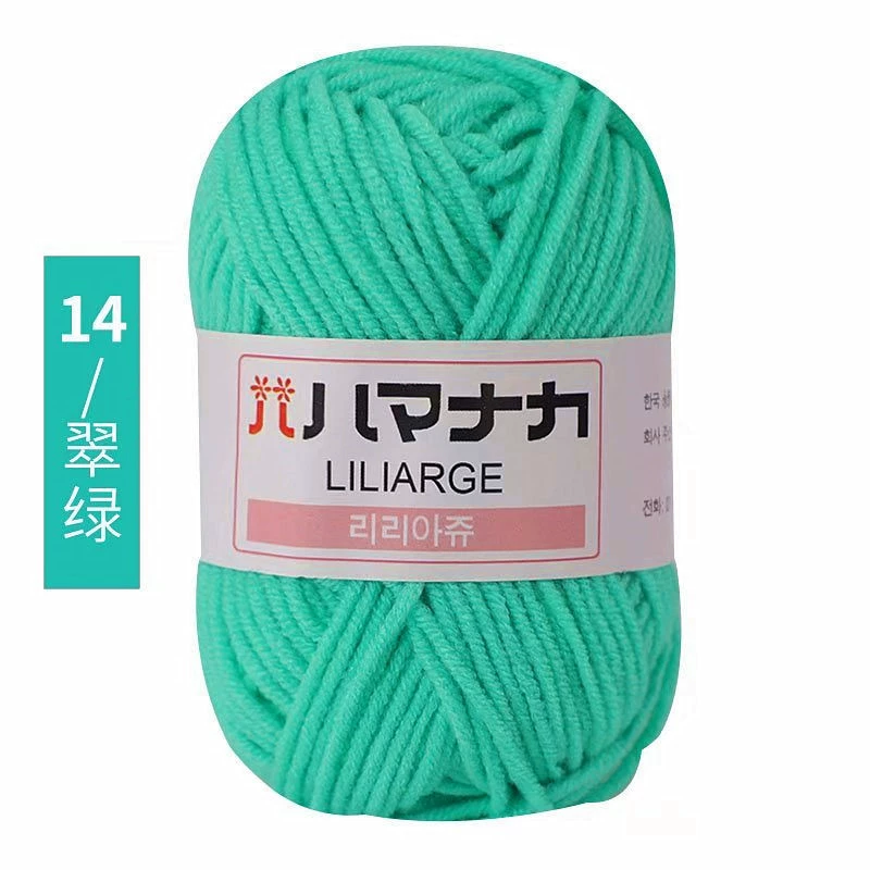 Пряжа Wool LILIARGE, 4-поли́к Milk Cotton, клубки 25 г, 74 цвета — вязание крючком и DIY