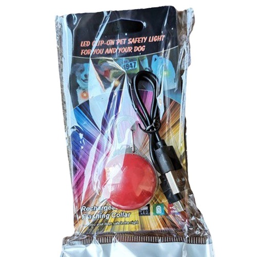 Pet Charging Glowing Pendant Dog LED Light Rechargeable Dog Light Night Glow Light Anti-Lost Flash Dog Walking Light