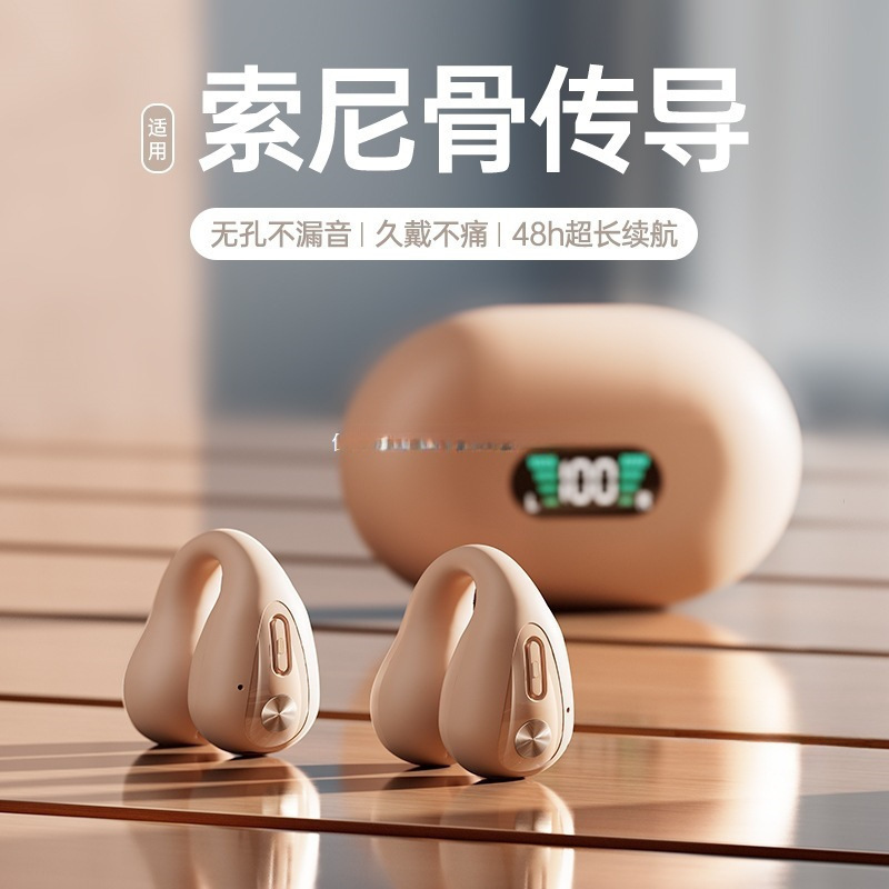 New Bone Conduction Clip-On Bluetooth Headset Cable 2025 New Binaural High-Looking Ultra-Clear Sound Quality Ultra-Long Standby