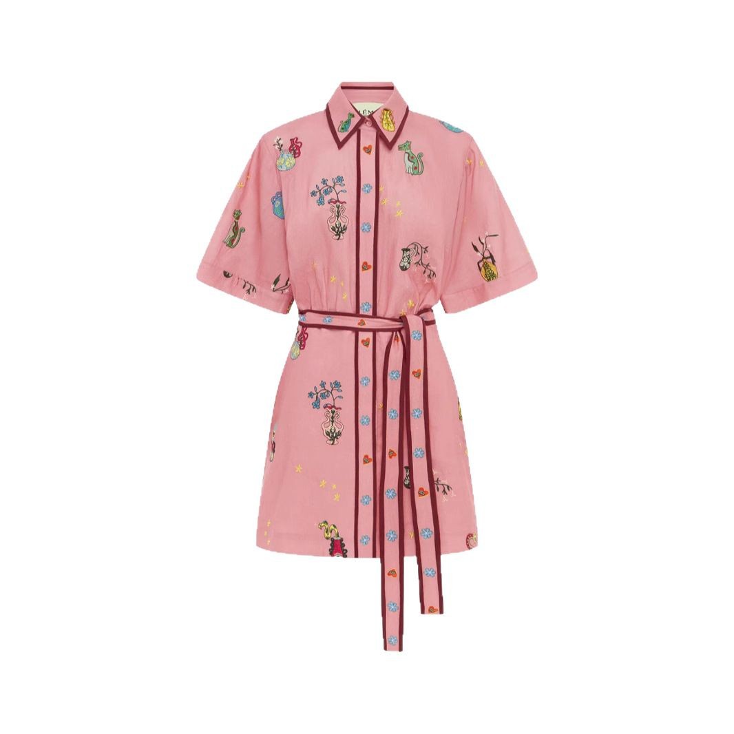 유럽과 미국 국경 2024 새로운  독립 역 레저 패션 린넨 셔츠 카디건 기질 조커 원피스