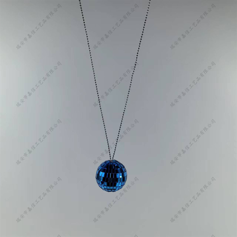Collar tipo bola de discoteca con efecto láser colorido, decoración colgante para fiestas o Navidad