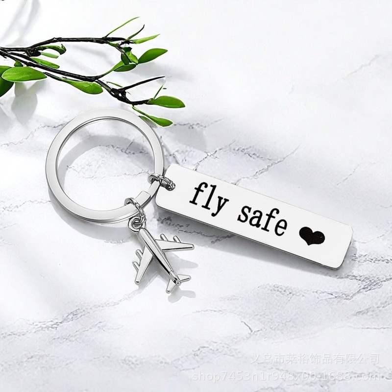 国境を越えて人気のある飛行機の部品の長いステンレスのキーホルダーのペンダントのアイデアのかわいいアクセサリーのカップルの誕生日プレゼント|undefined