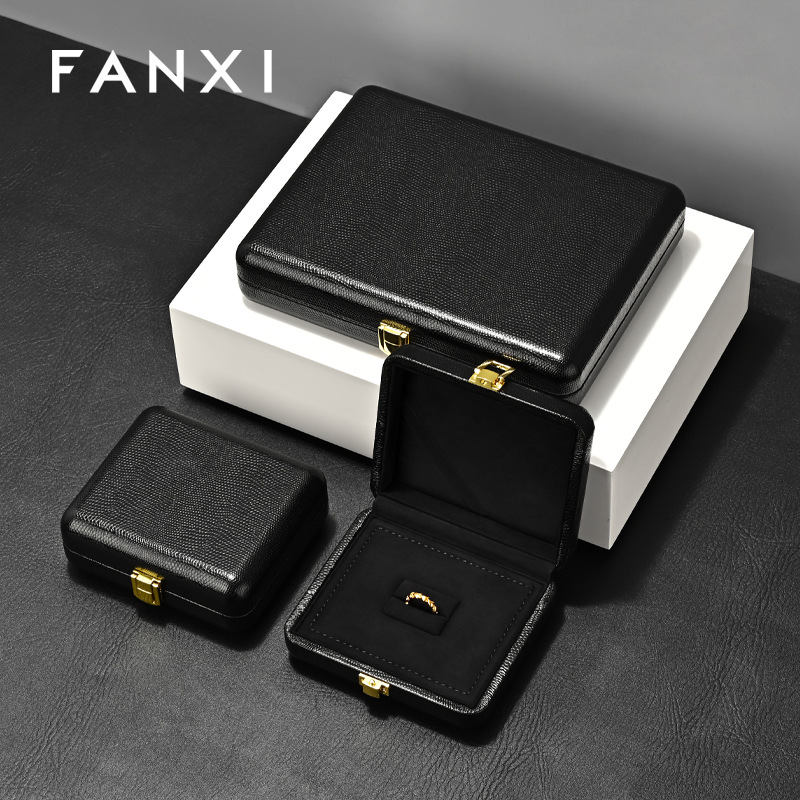 Fanxi Luxury Jewelry Box, High-End Leather Ring, Necklace, Earrings Jewelry Storage Box, Display and Packaging Box