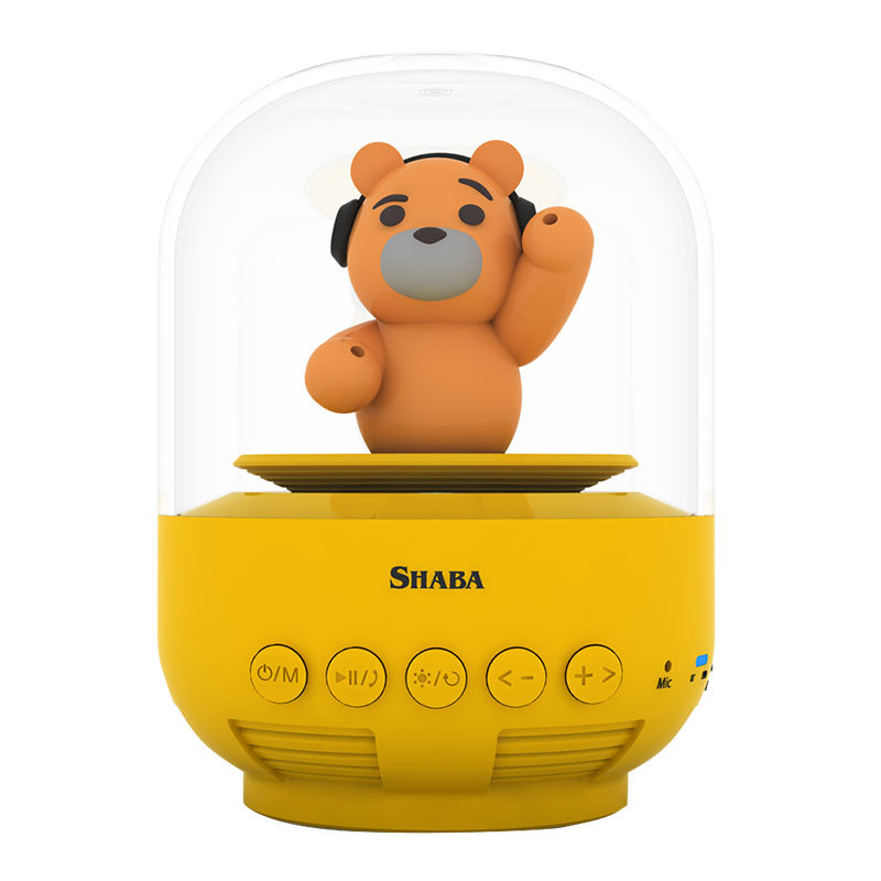 Saba creativo dibujos animados lindo regalo muñeca tarjeta manos libres amplificador radio efecto de luz mini audio Bluetooth