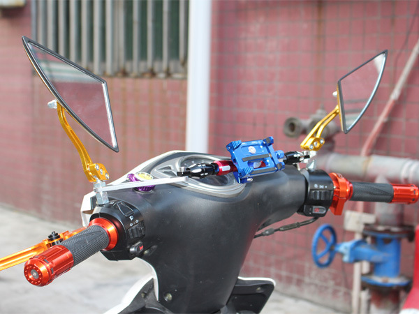 Pedal Electric Scooter Modified Rearview Mirror Reversing Mirror Electric Motorcycle 009 Ghost Fire Fu Xi Motorcycle Universal Rearview Mirror