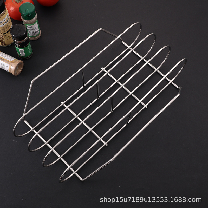 半圆肋排烤架牛排烧烤架烤鸡架烧烤工具BBQ烧烤网304不锈钢|undefined
