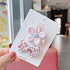 Children's hair accessory, bangs, hairpins, set with bow, hairgrip, Korean style