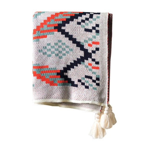 Nordic style sofa blanket, office nap small blanket, air-conditioning blanket, knitted blanket, leg covering blanket, whole body shawl to keep warm