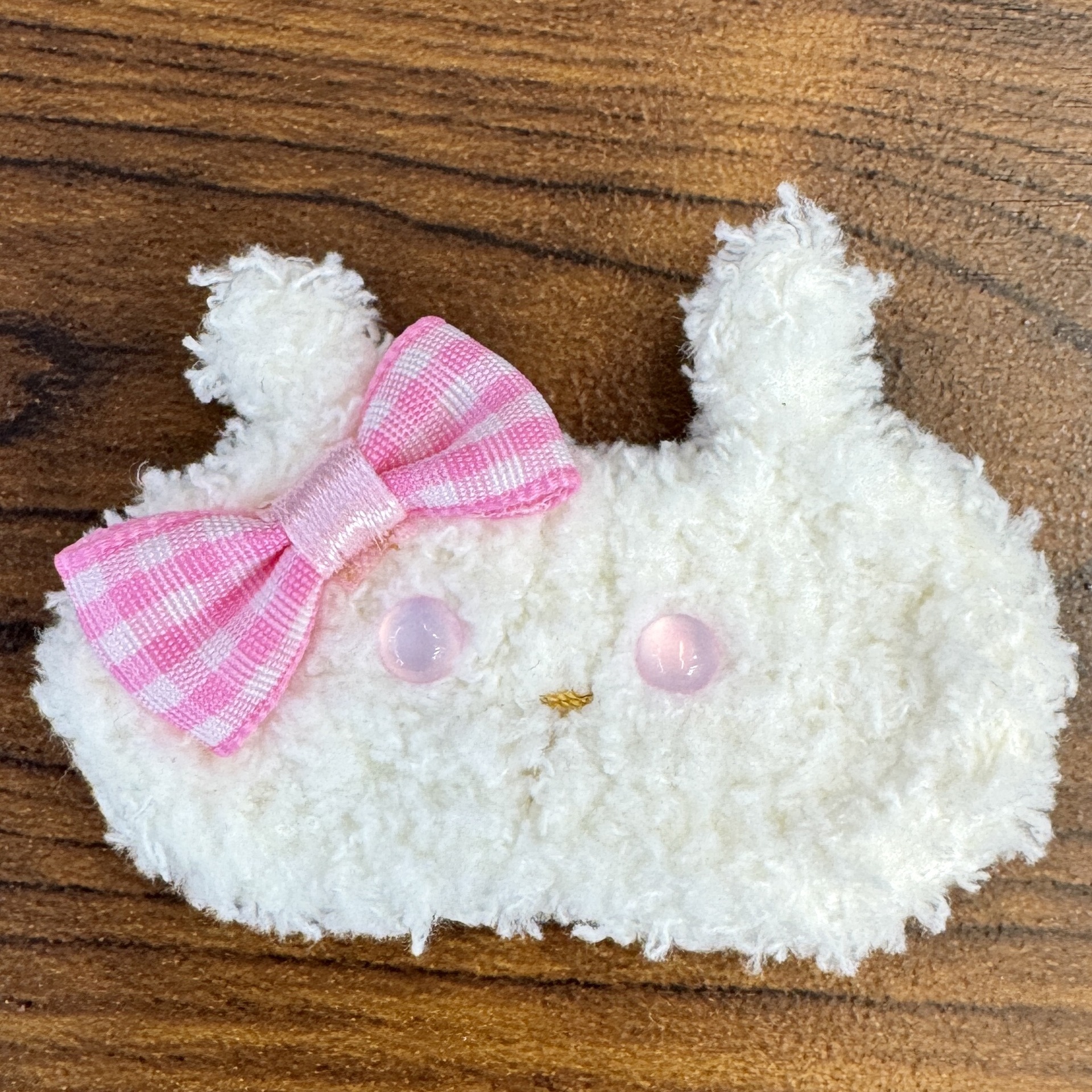 QH130 pink and white plaid bow rabbit cat tablets