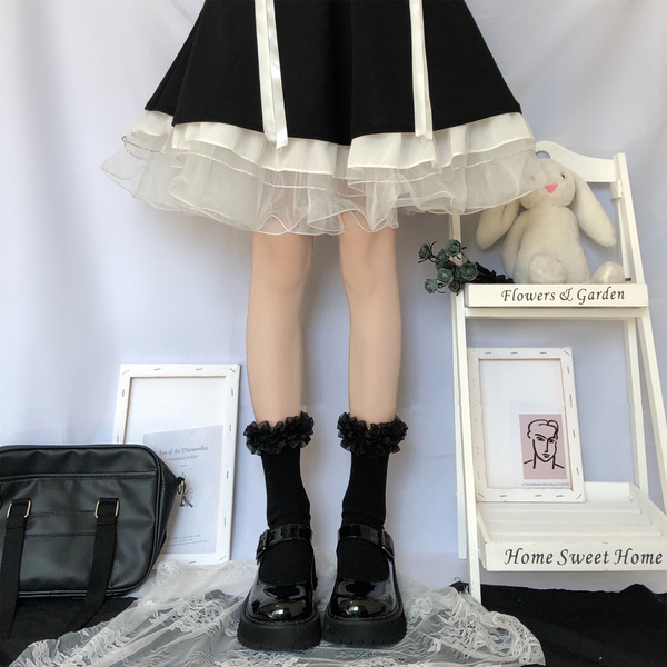 Summer thin Japanese cute lace knee socks