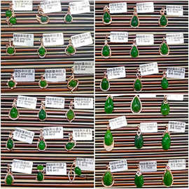 天然A货网红新款S925银饰和田碧玉吊坠 复古珠宝首饰项链女玉吊坠