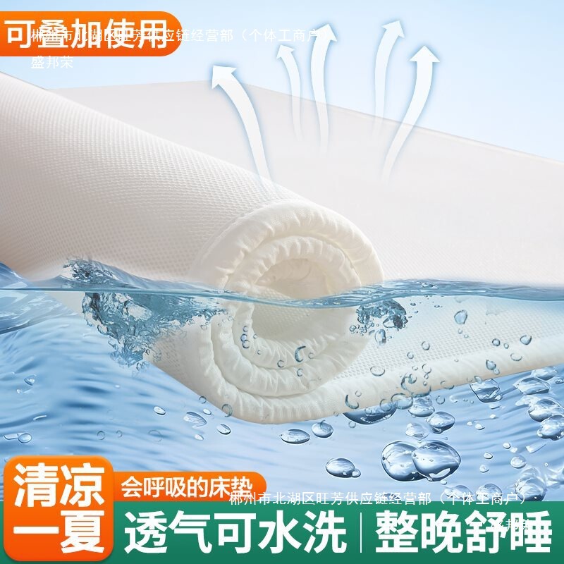 德国3d丝床垫空气纤维可水洗儿童学生宿舍45透气清凉席薄垫子2025|undefined