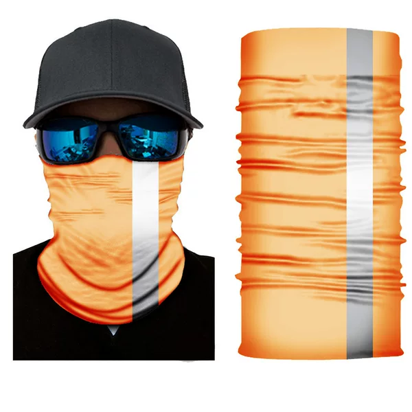 Ready-Made Reflective Strip Series Versatile Cycling Sports Neck Gaiter Seamless Multifunctional Magic Headscarf Sun Protection Outdoor Neck Protector