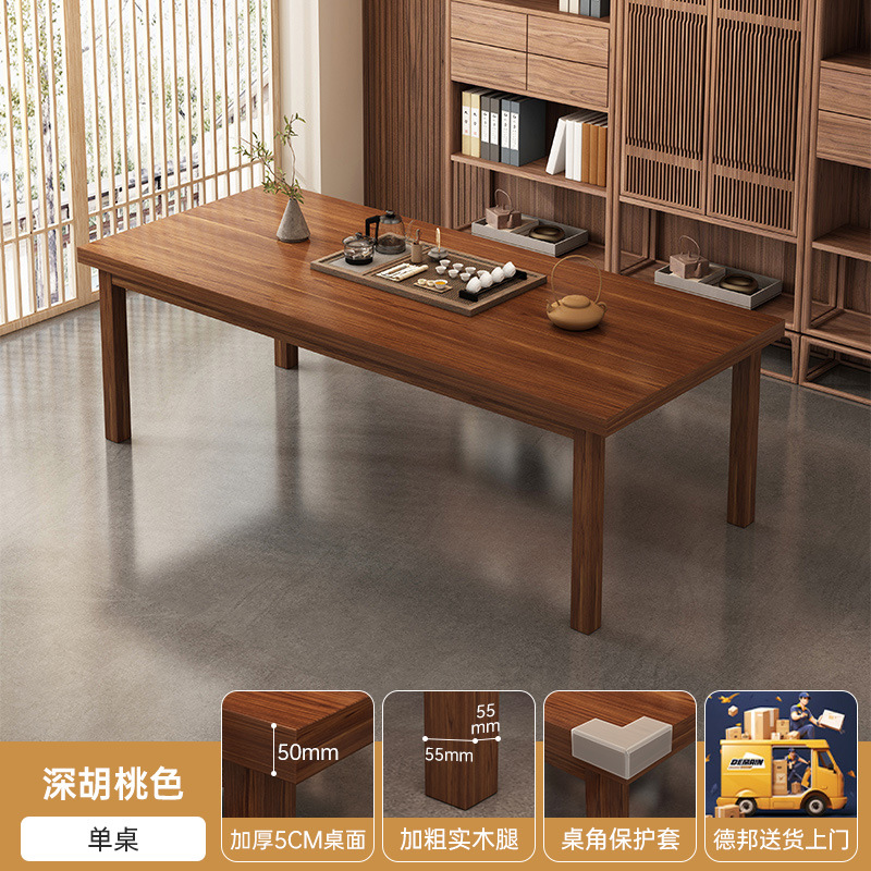 Mesa de té pequeño balcón doméstico nueva mesa de té china núcleo de madera sólida sala de estar mesa de té silla combinación de mesa de té de oficina