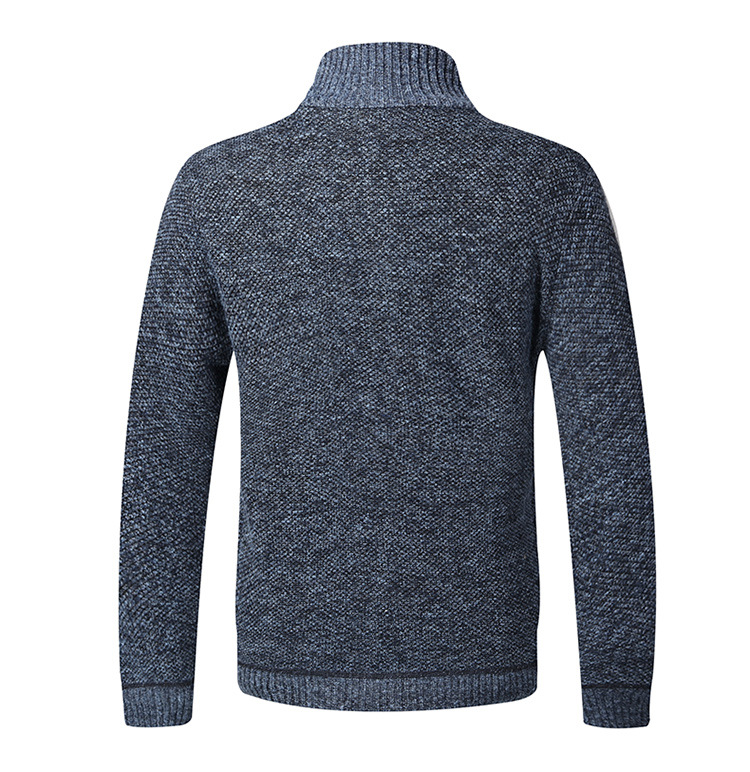 Herren Strickjacke Für Herbst Winter Gefüttert Mit Stehkragen_voghion.com