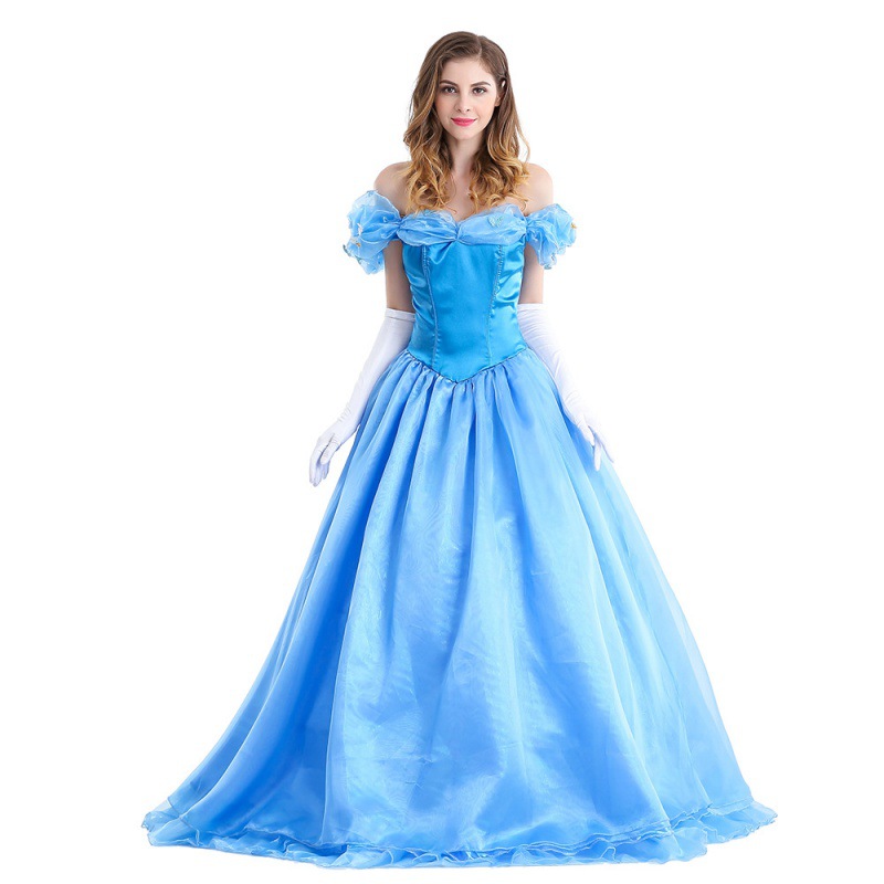 2025 New Halloween Adult Cinderella Cinderella Dress Masquerade Performance Evening Dress Performance Costume