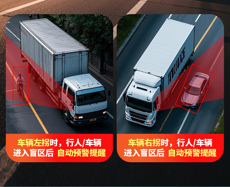 10-Inch 4-Split All-In-One Bsd/Adas Vehicle-Mounted Pedestrian Warning Blind Spot Monitoring High-Definition Recorder