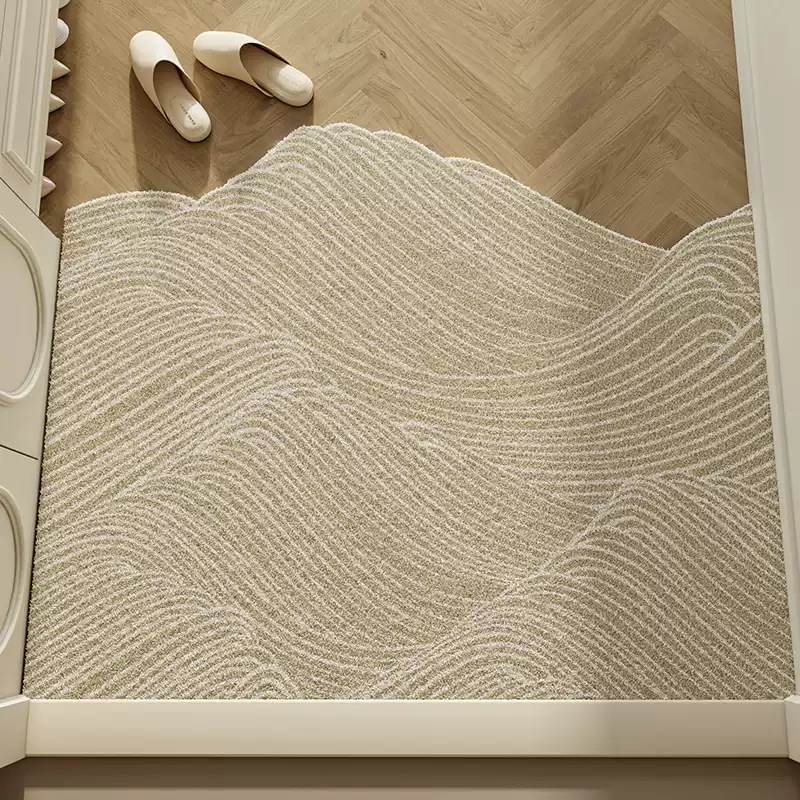 大门口丝圈地垫2025新款进门室内脚垫可裁剪门外地毯奶油风入户垫