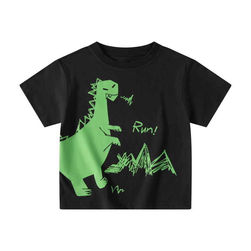 Betop ropa para niños coreanos fuente transfronteriza dinosaurio camiseta de manga corta para niños verano ropa para bebés venta al por mayor de una pieza