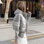 连帽新款保暖拼接棉服