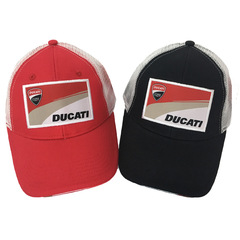 戶外摩托車賽車騎行鴨舌帽 刺繡字母遮陽棒球帽長方形D-C-T後網