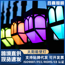 新款太阳能壁灯户外防水围墙庭院灯 花园照明景观篱笆太阳能壁灯