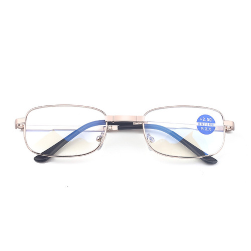 New style bifocal reading glasses for men and women to see far and near, anti-blue light reading glasses, foldable carrying case, reading glasses