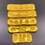 仿古鎏金金锭金条金饼仿古钱币收藏家居装饰工艺品装饰摆件