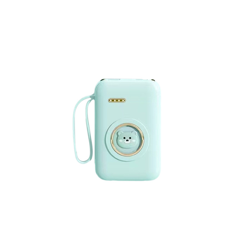 Pequeño poco mini caricatura 20000mAh fuente de alimentación portátil con un cable de arrastre cuatro adorable gran capacidad