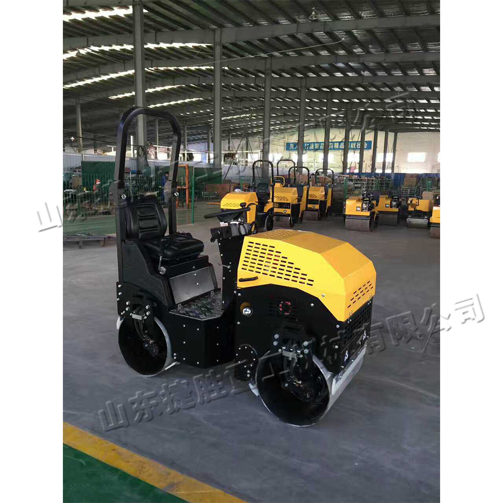 compactor de pavimento de hormigón tipo rodillo vibratorio de conducción hidráulico completo de velocidad variable sin paso doble rodillo de acero nivelador