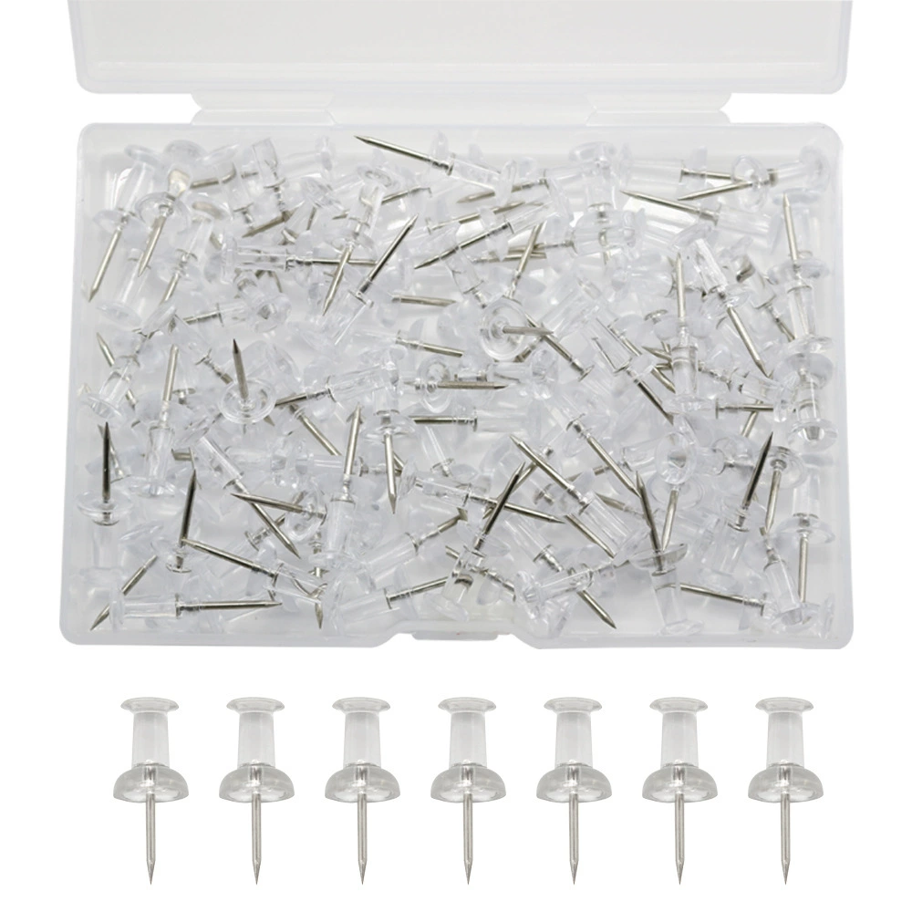 Оптовая продажа 100 прозрачных пластиковых коробок небольшого размера I-Nails прозрачная белая доска для рисования кнопки доска объявлений кнопки