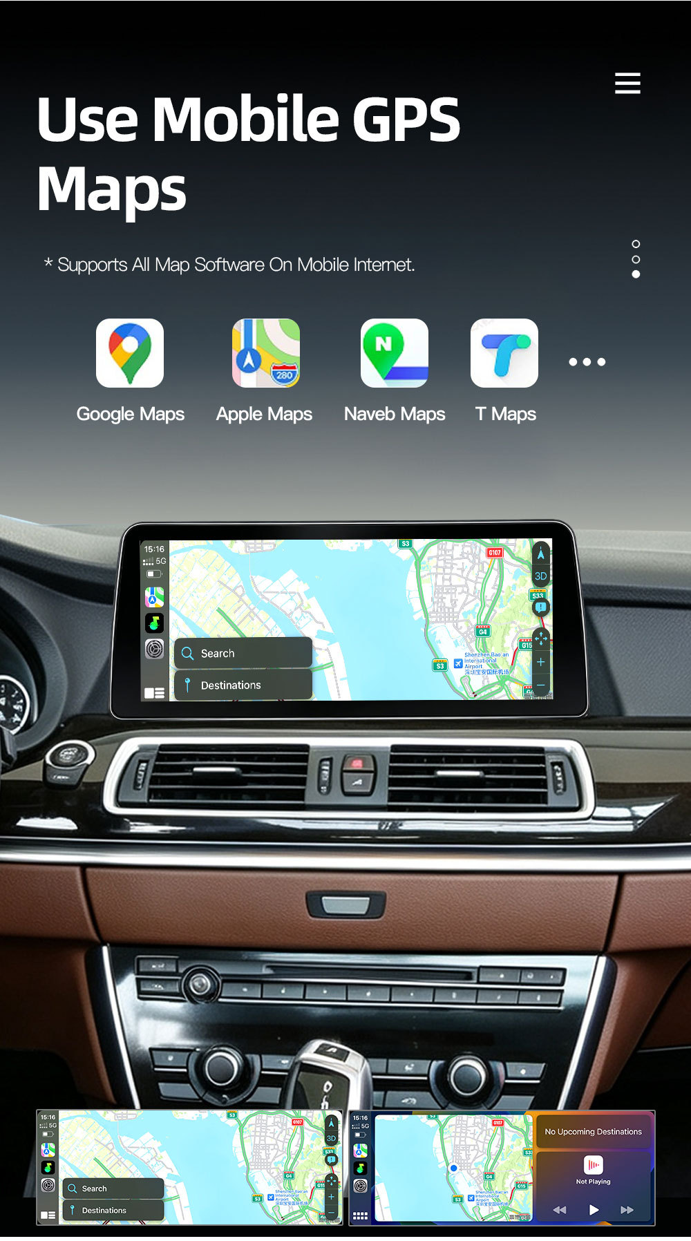 Suitable for Bmw 5 Series Gt F07 Car Central Control Large Screen Navigation Carplay Reversing Image All-In-One Machine