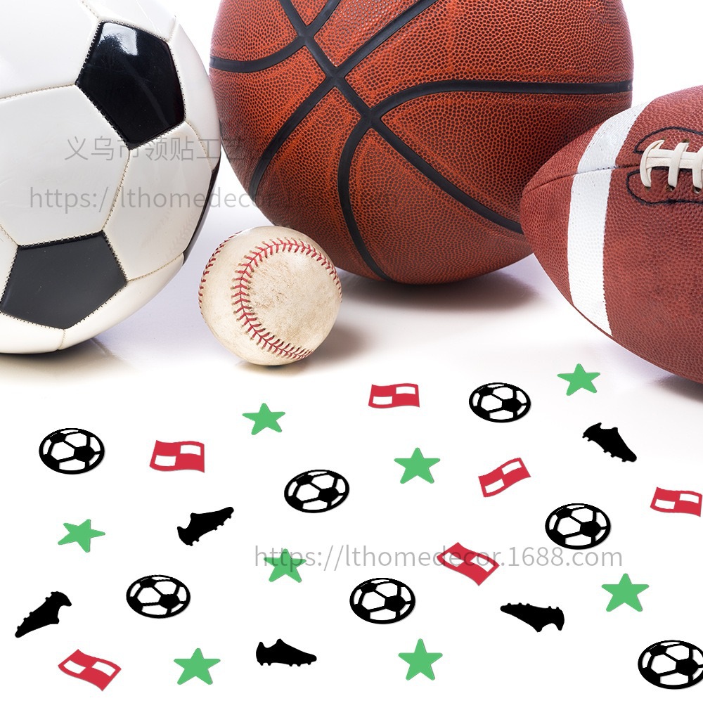 120 piezas confeti fútbol aplaudiendo bandera Copa del Mundo temática fiesta de cumpleaños decoración desechable FZX - 015