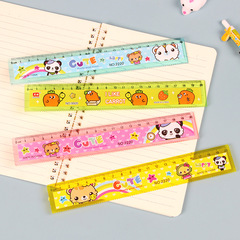 Student cartoon ruler stationery supplies children's 20cm plastic ruler wholesale